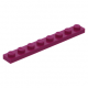 LEGO lapos elem 1x8, bíborvörös (3460)